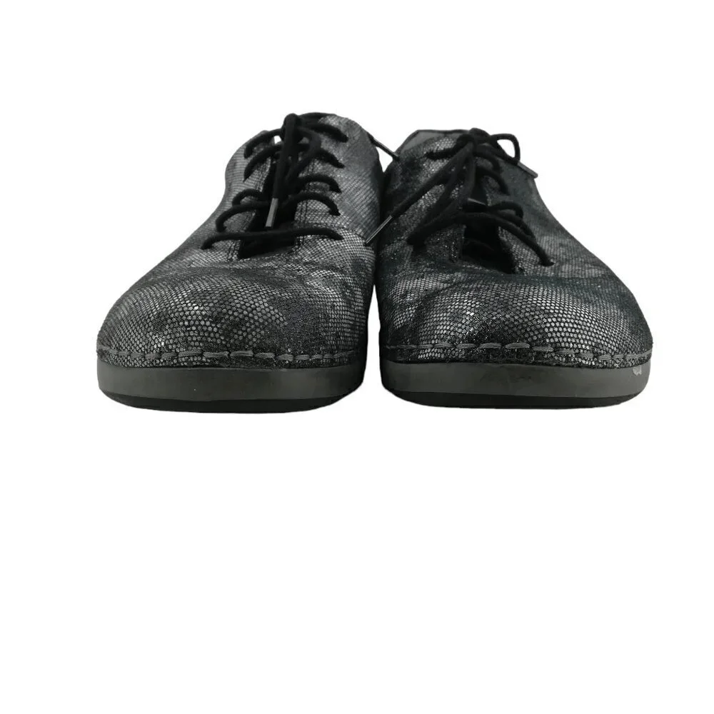 Alegria Essence Elegance Floral Metallic Tennis Shoes Size 41 10.5-11 Comfort